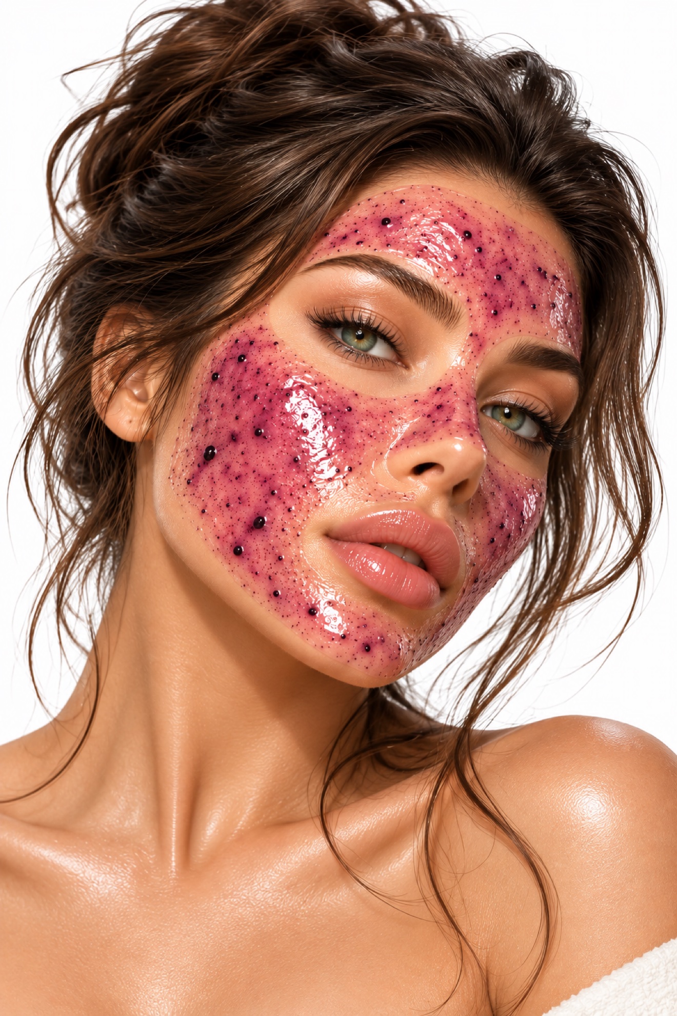 Professional beauty result after Maryna Savchenko facial treatment