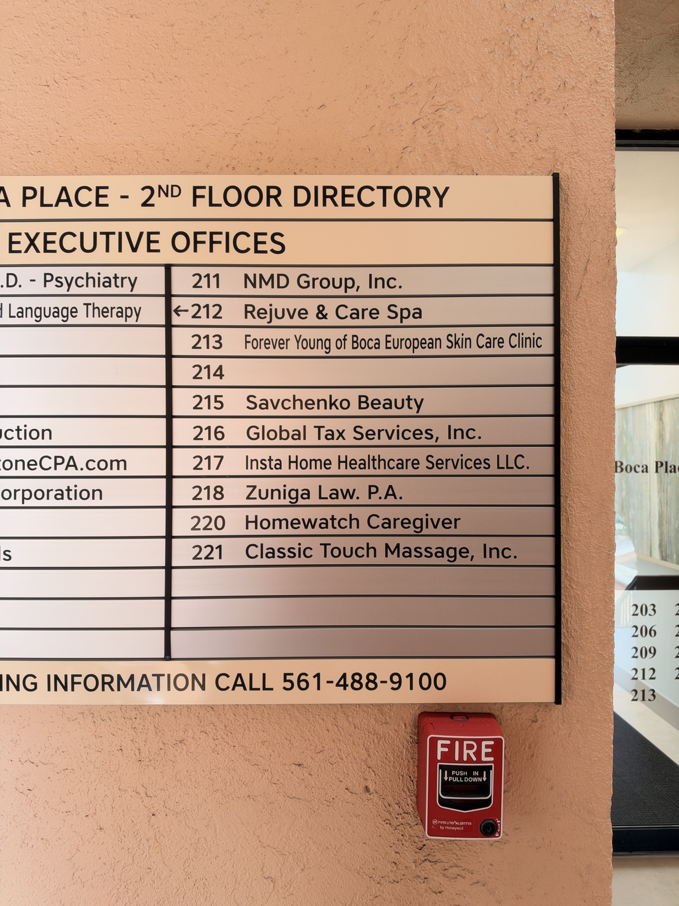 Savchenko Beauty office plaque, Office 215, Boca Raton